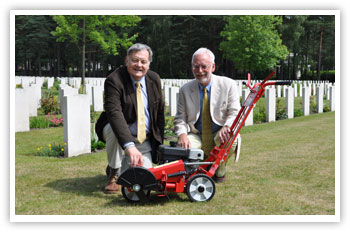 David Jenkins and Derek Parker from the Commonwealth War Graves Commission